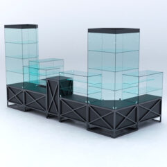 Павильон торговый ЛОФТ СТИЛЬ пристенный №8б, Черный