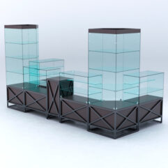 Павильон торговый ЛОФТ СТИЛЬ пристенный №8б, Дуб Венге