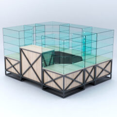 Павильон торговый ЛОФТ СТИЛЬ в центр зала №1 (открытый), Дуб Сонома