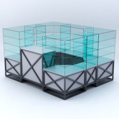 Павильон торговый ЛОФТ СТИЛЬ в центр зала №1 (открытый), Серый