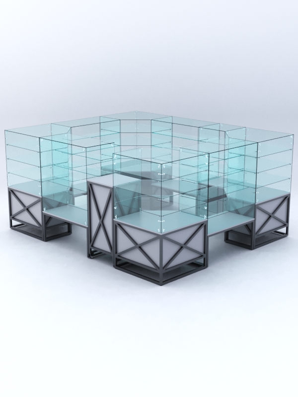 Павильон ЛОФТ СТИЛЬ в центр зала №4 (открытый), Серый