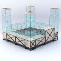 Павильон торговый ЛОФТ СТИЛЬ островной №1а, Дуб Сонома