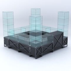 Павильон торговый ЛОФТ СТИЛЬ островной №1б, Черный