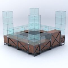 Павильон торговый ЛОФТ СТИЛЬ островной №1б, Орех