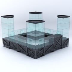 Павильон торговый ЛОФТ СТИЛЬ островной №2а, Черный