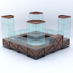 Павильон торговый ЛОФТ СТИЛЬ островной №2а, Орех