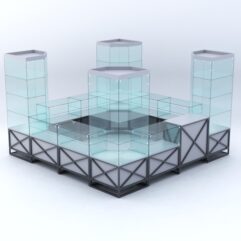 Павильон торговый ЛОФТ СТИЛЬ островной №2а, Серый