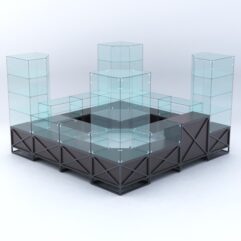 Павильон торговый ЛОФТ СТИЛЬ островной №2б, Дуб Венге