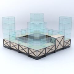 Павильон торговый ЛОФТ СТИЛЬ островной №2б, Дуб Сонома