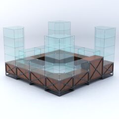 Павильон торговый ЛОФТ СТИЛЬ островной №2б, Орех