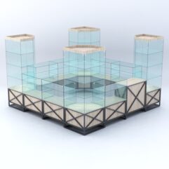 Павильон торговый ЛОФТ СТИЛЬ островной №3а, Дуб Сонома