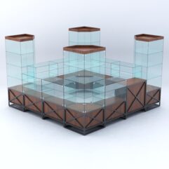 Павильон торговый ЛОФТ СТИЛЬ островной №3а, Орех