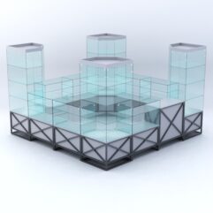 Павильон торговый ЛОФТ СТИЛЬ островной №3а, Серый