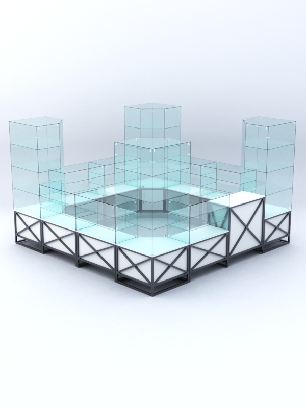 Павильон торговый ЛОФТ СТИЛЬ островной №3б, Белый