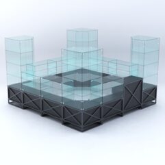 Павильон торговый ЛОФТ СТИЛЬ островной №3б, Черный