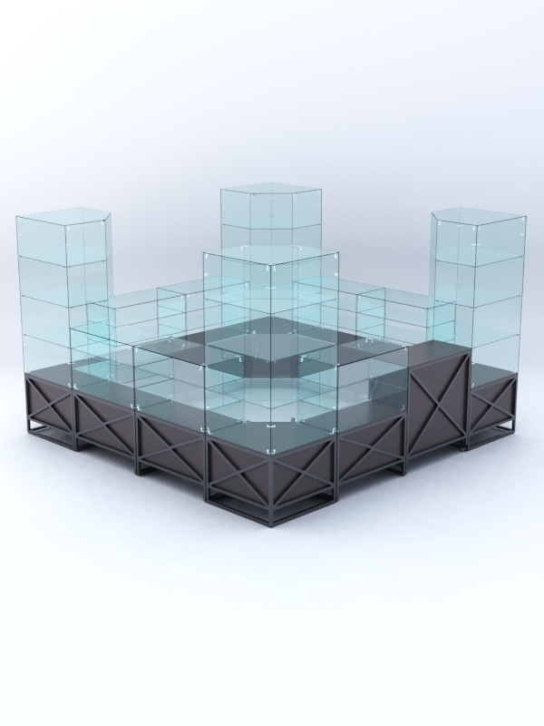 Павильон торговый ЛОФТ СТИЛЬ островной №3б, Дуб Венге