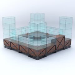 Павильон торговый ЛОФТ СТИЛЬ островной №3б, Орех