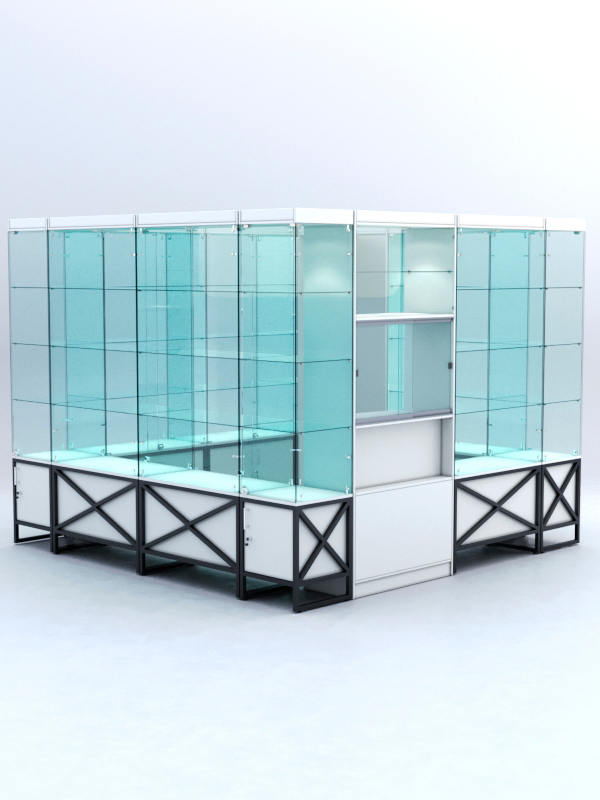 Павильон торговый ЛОФТ СТИЛЬ островной №4а, Белый