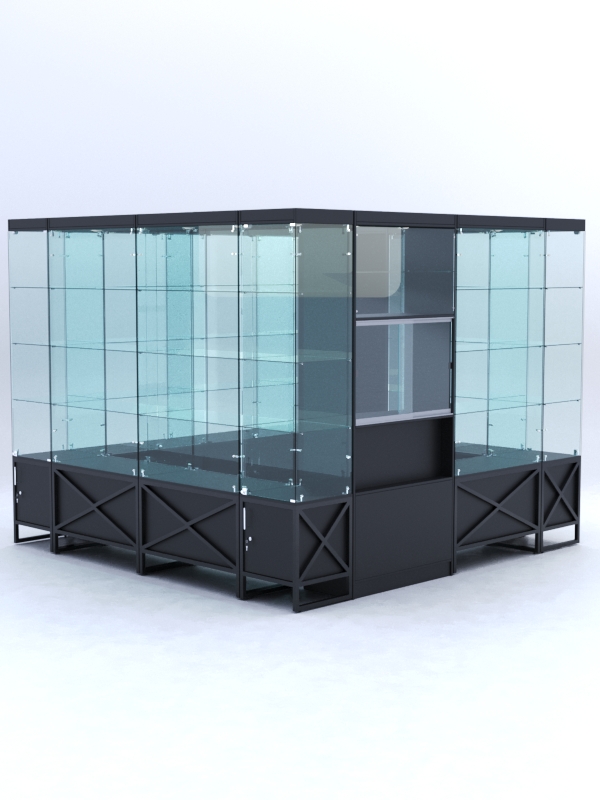 Павильон торговый ЛОФТ СТИЛЬ островной №4а, Черный