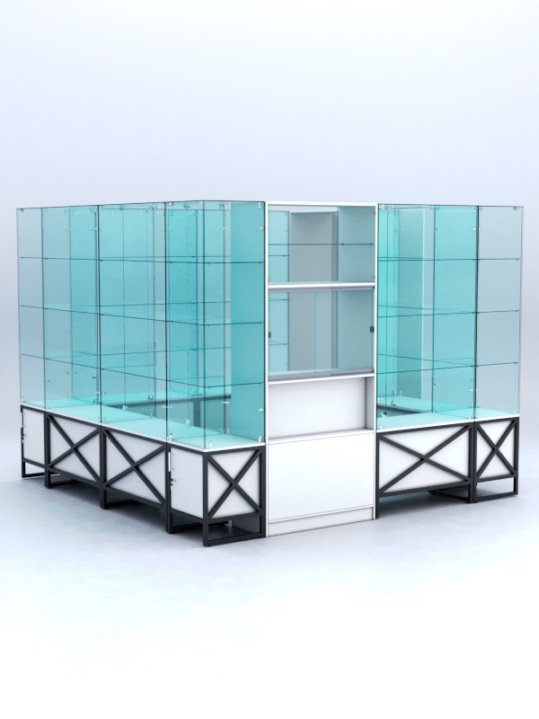 Павильон торговый ЛОФТ СТИЛЬ островной №4б, Белый