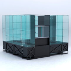 Павильон торговый ЛОФТ СТИЛЬ островной №4б, Черный