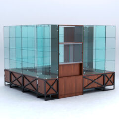 Павильон торговый ЛОФТ СТИЛЬ островной №4б, Орех