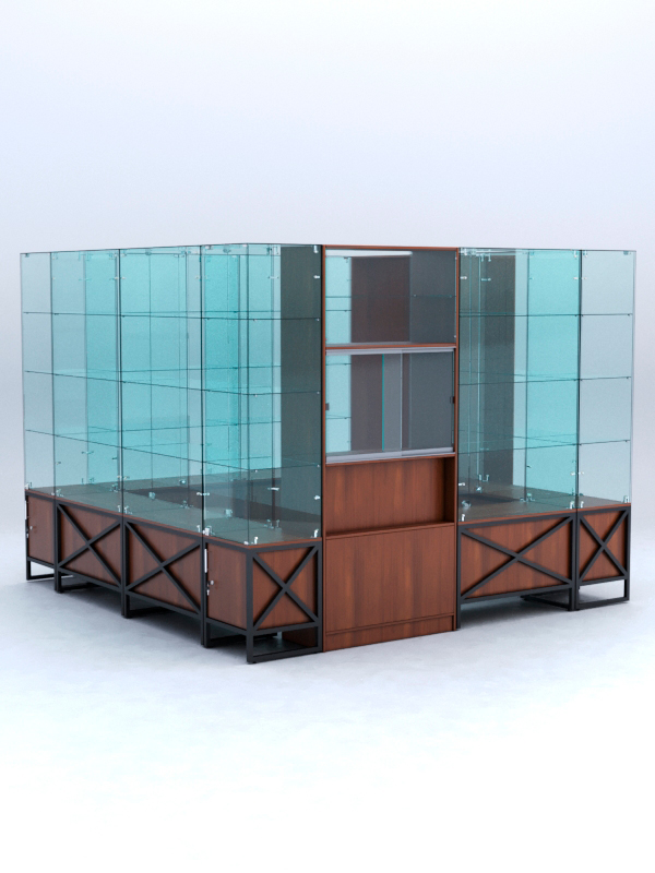 Павильон торговый ЛОФТ СТИЛЬ островной №4б, Орех