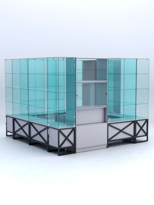 Павильон торговый ЛОФТ СТИЛЬ островной №4б, Серый