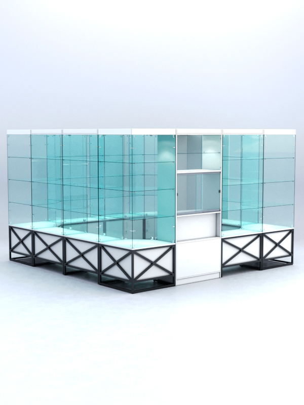 Павильон торговый ЛОФТ СТИЛЬ островной №5б, Белый