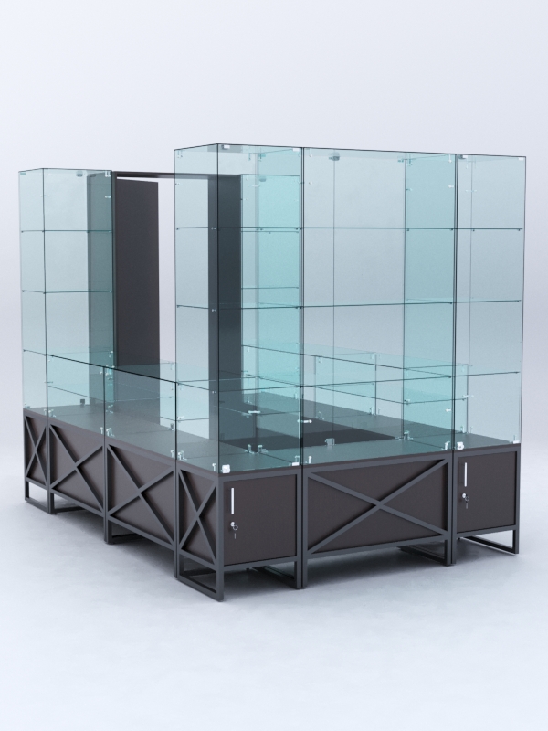 Павильон торговый ЛОФТ СТИЛЬ островной №7б, Дуб Венге