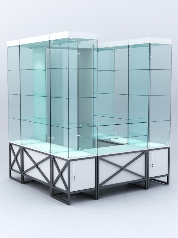 Павильон торговый ЛОФТ СТИЛЬ островной №9а, Белый