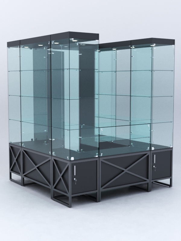 Павильон торговый ЛОФТ СТИЛЬ островной №9а, Черный