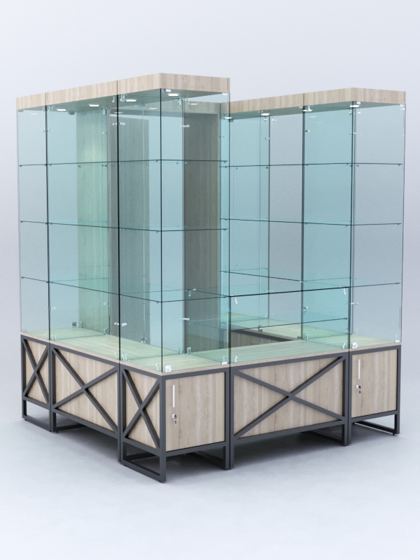 Павильон торговый ЛОФТ СТИЛЬ островной №9а, Дуб Сонома