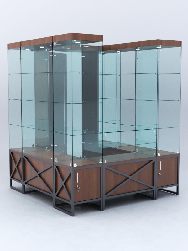 Павильон торговый ЛОФТ СТИЛЬ островной №9а, Орех