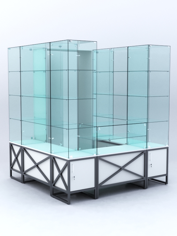 Павильон торговый ЛОФТ СТИЛЬ островной №9б, Белый