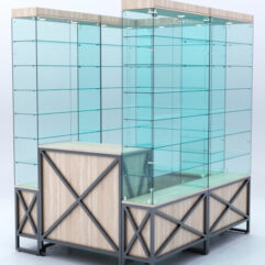 Павильон торговый ЛОФТ СТИЛЬ (глубина витрин-300мм) №1а, Дуб Сонома