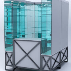 Павильон торговый ЛОФТ СТИЛЬ (глубина витрин-300мм) №1б, Серый