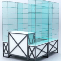 Павильон торговый ЛОФТ СТИЛЬ (глубина витрин-300мм) №1в, Белый