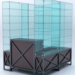 Павильон торговый ЛОФТ СТИЛЬ (глубина витрин-300мм) №1в, Дуб Венге