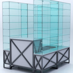 Павильон торговый ЛОФТ СТИЛЬ (глубина витрин-300мм) №1в, Серый