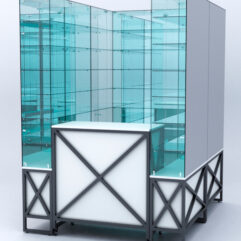 Павильон торговый ЛОФТ СТИЛЬ (глубина витрин-300мм) №1г, Белый