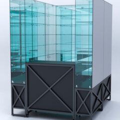 Павильон торговый ЛОФТ СТИЛЬ (глубина витрин-300мм) №1г, Черный