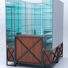 Павильон торговый ЛОФТ СТИЛЬ (глубина витрин-300мм) №1г, Орех