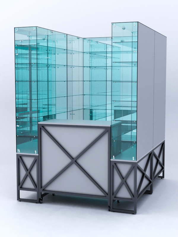 Павильон торговый ЛОФТ СТИЛЬ (глубина витрин-300мм) №1г, Серый
