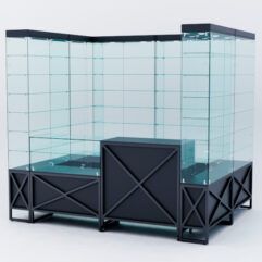 Павильон торговый ЛОФТ СТИЛЬ (глубина витрин-300мм) №2а, Черный