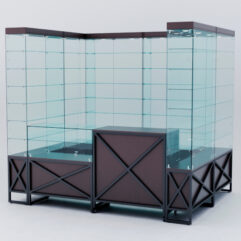 Павильон торговый ЛОФТ СТИЛЬ (глубина витрин-300мм) №2а, Дуб Венге