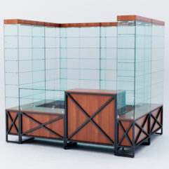 Павильон торговый ЛОФТ СТИЛЬ (глубина витрин-300мм) №2а, Орех