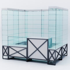 Павильон торговый ЛОФТ СТИЛЬ (глубина витрин-300мм) №2а, Серый