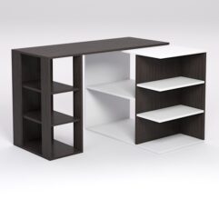 Поворотный компьютерный стол Триумф 3, Дуб Венге и Белый