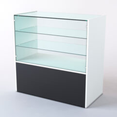 Прилавок со стеклом СШ Элит, Белый и Черный